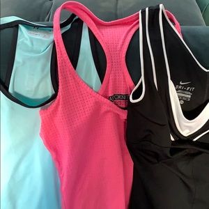 3 Tennis tops bundle sm/xs Nike adidas UA